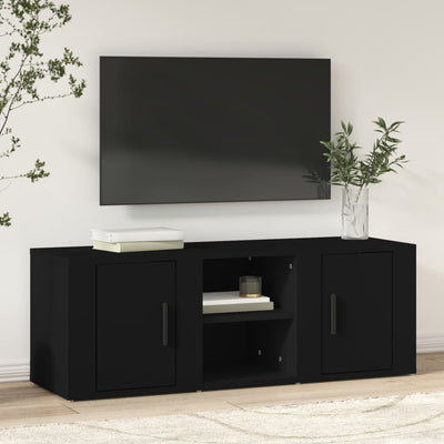 TV Cabinet Black 100x31.5x35 cm Engineered Wood