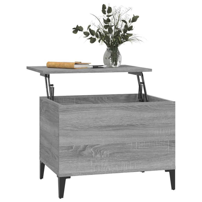 Coffee Table Grey Sonoma 60x44.5x45 cm Engineered Wood