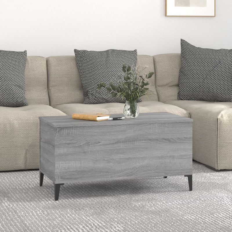 Coffee Table Grey Sonoma 90x44.5x45 cm Engineered Wood