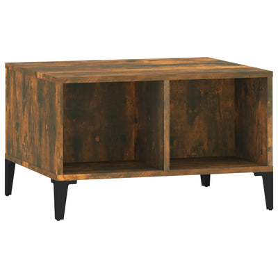 Coffee Table Smoked Oak 60x50x36.5 cm Engineered Wood