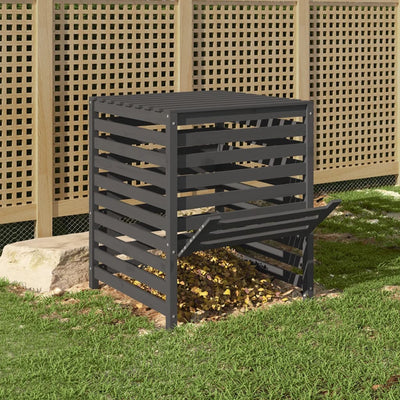 Composter Grey 82.5x82.5x99.5 cm Solid Wood Pine
