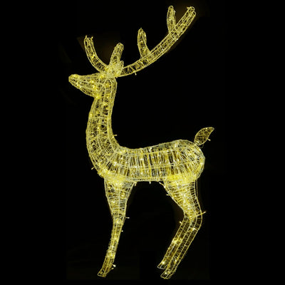 XXL Acrylic Christmas Reindeers 250 LED 2 pcs 180 cm Warm White