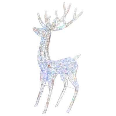 XXL Acrylic Christmas Reindeers 250 LED 2 pcs 180 cm Multicolour