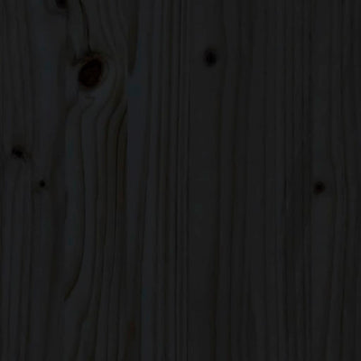 Bed Frame Black 92x187 cm Single Solid Wood Pine