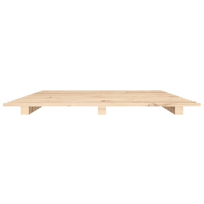 Bed Frame 137x187 cm Double Solid Wood Pine