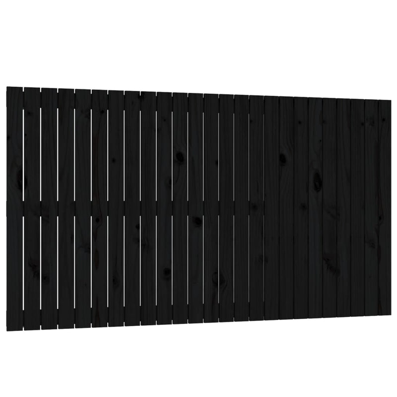 Wall Headboard Black 159.5x3x90 cm Solid Wood Pine