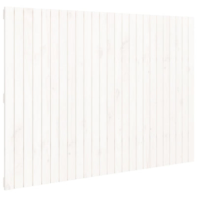 Wall Headboard White 159.5x3x110 cm Solid Wood Pine