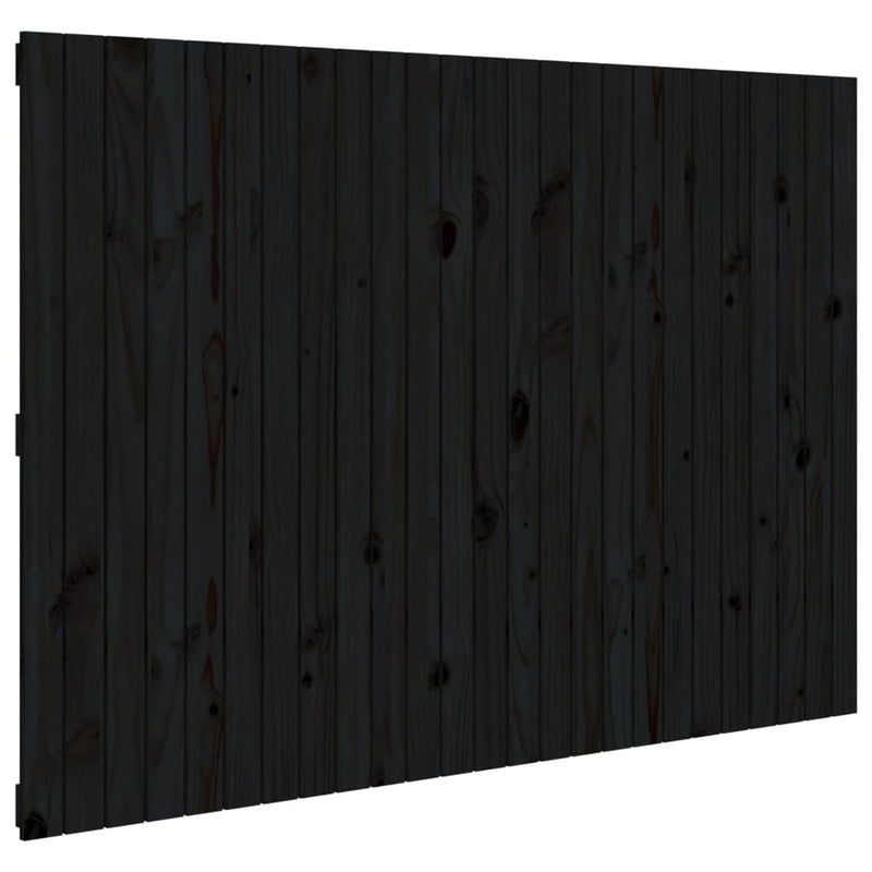 Wall Headboard Black 159.5x3x110 cm Solid Wood Pine