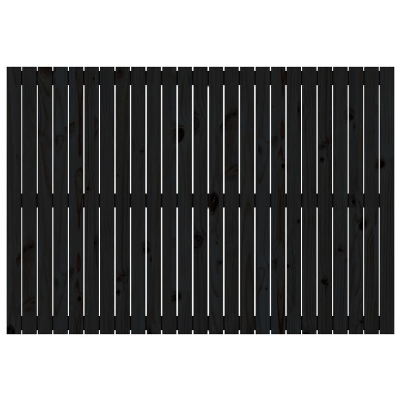 Wall Headboard Black 159.5x3x110 cm Solid Wood Pine