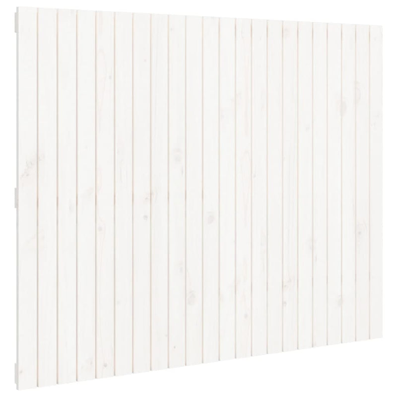 Wall Headboard White 140x3x110 cm Solid Wood Pine