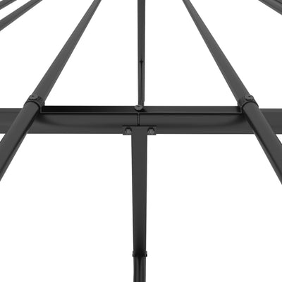 Metal Bed Frame Black 137x187 cm Double