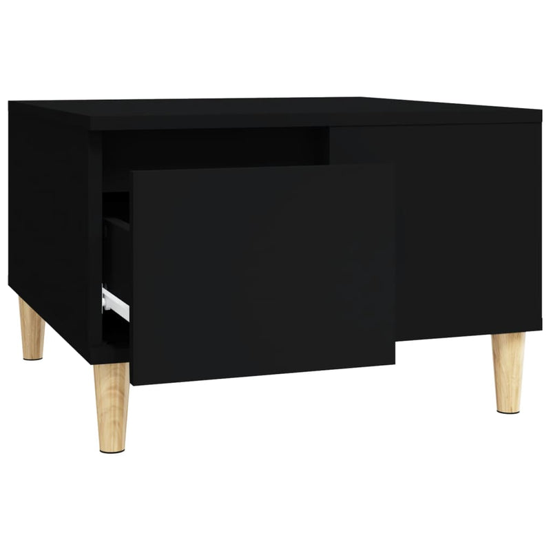 Coffee Table Black 55x55x36.5 cm Engineered Wood