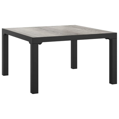 Garden Coffee Table Grey 55x55x31 cm DPC and Steel