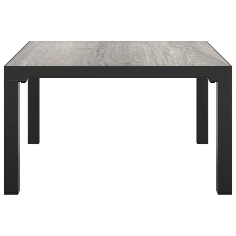 Garden Coffee Table Grey 55x55x31 cm DPC and Steel