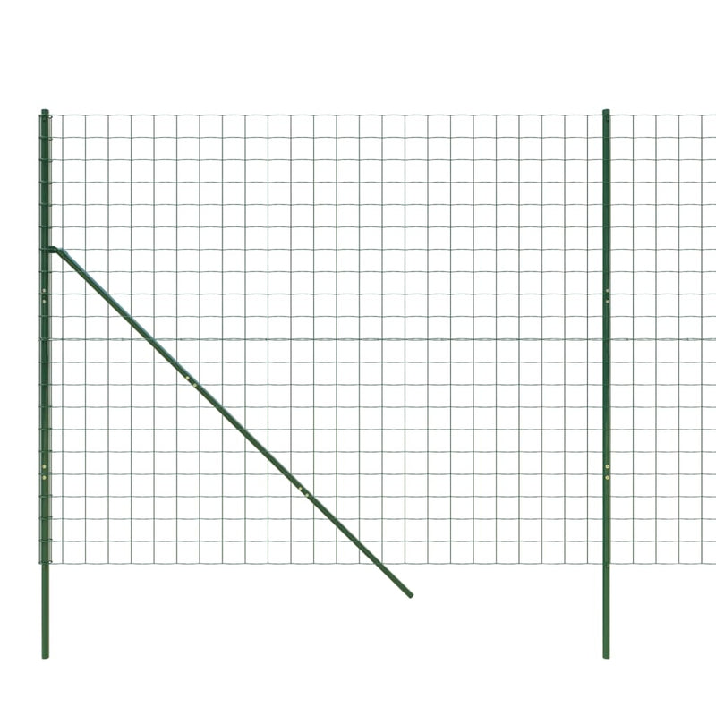 Wire Mesh Fence Green 1.8x25 m Galvanised Steel