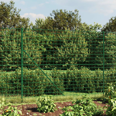 Wire Mesh Fence with Spike Anchors Green 1.6x25 m