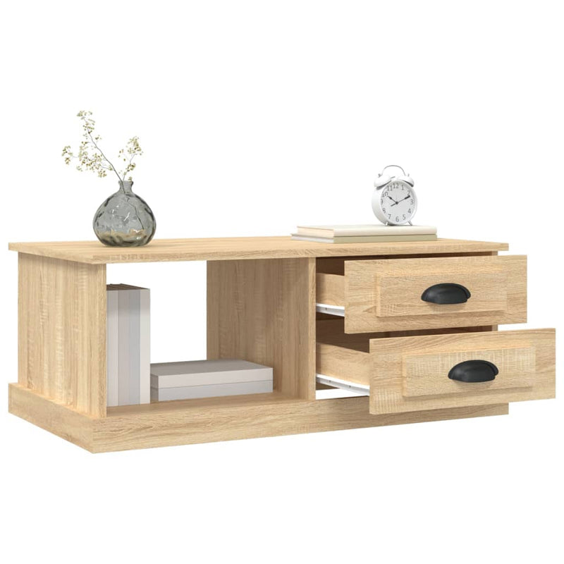 Coffee Table Sonoma Oak 90x50x35 cm Engineered Wood