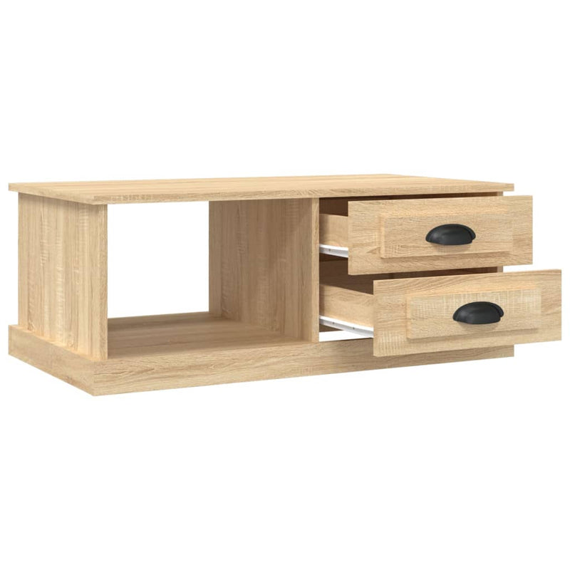 Coffee Table Sonoma Oak 90x50x35 cm Engineered Wood