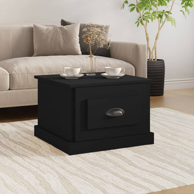 Coffee Table Black 50x50x35 cm Engineered Wood