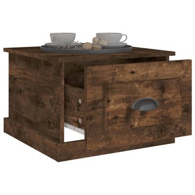 Coffee Table Smoked Oak 50x50x35 cm Engineered Wood