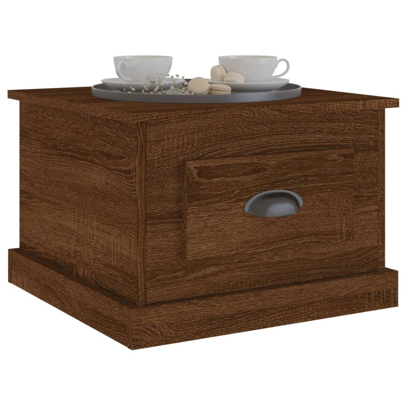 Coffee Table Brown Oak 50x50x35 cm Engineered Wood