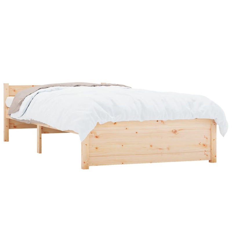 Bed Frame 92x187 cm Single Solid Wood
