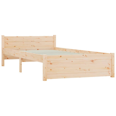 Bed Frame 92x187 cm Single Solid Wood