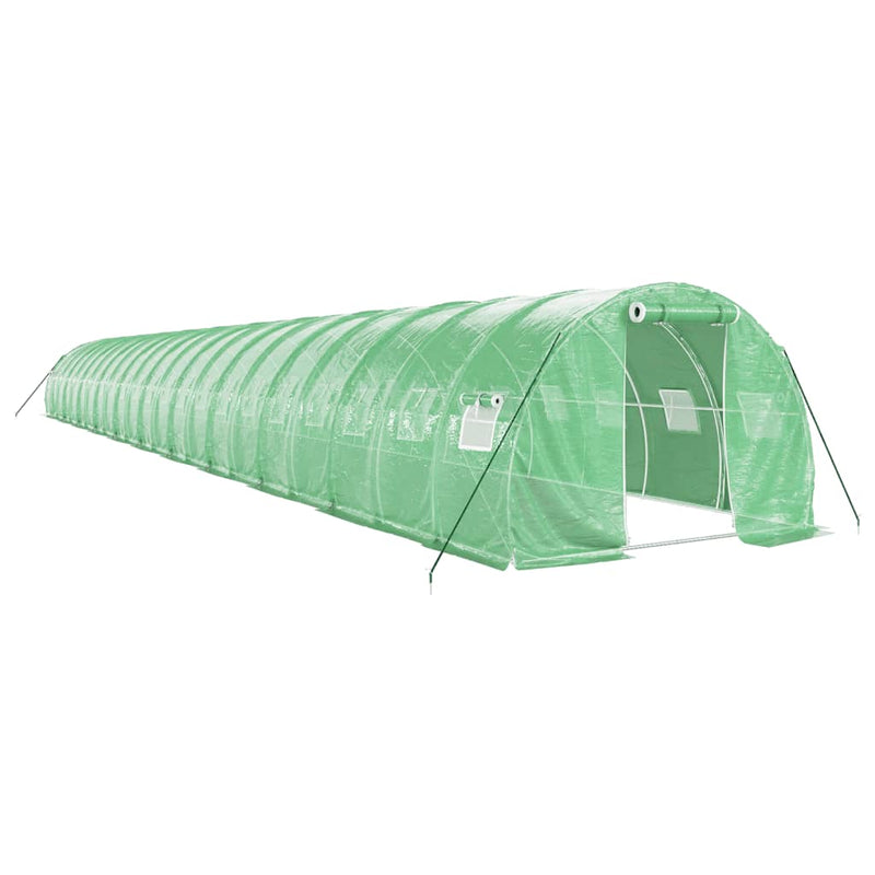 Greenhouse with Steel Frame Green 66 m² 22x3x2 m