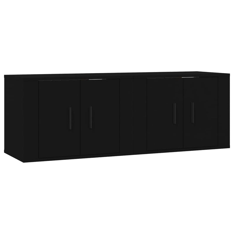 Wall-mounted TV Cabinets 2 pcs Black 57x34.5x40 cm