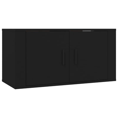 Wall-mounted TV Cabinets 2 pcs Black 80x34.5x40 cm
