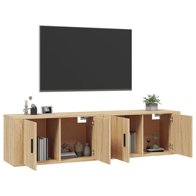 Wall-mounted TV Cabinets 2 pcs Sonoma Oak 80x34.5x40 cm