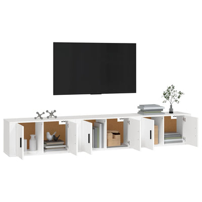 Wall-mounted TV Cabinets 3 pcs White 80x34.5x40 cm