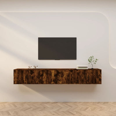 Wall-mounted TV Cabinets 3 pcs Smoked Oak 80x34.5x40 cm