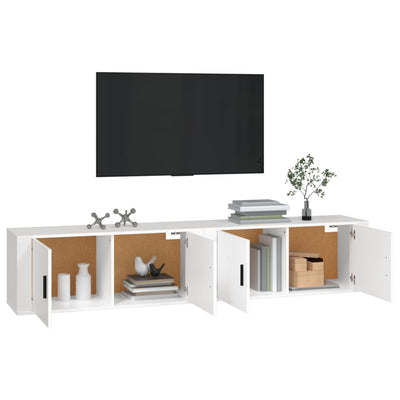 Wall-mounted TV Cabinets 2 pcs White 100x34.5x40 cm