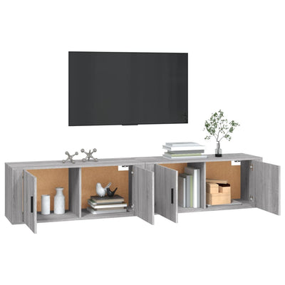Wall-mounted TV Cabinets 2 pcs Grey Sonoma 100x34.5x40 cm