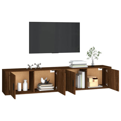 Wall-mounted TV Cabinets 2 pcs Brown Oak 100x34.5x40 cm