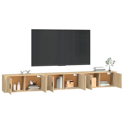 Wall-mounted TV Cabinets 3 pcs Sonoma Oak 100x34.5x40 cm
