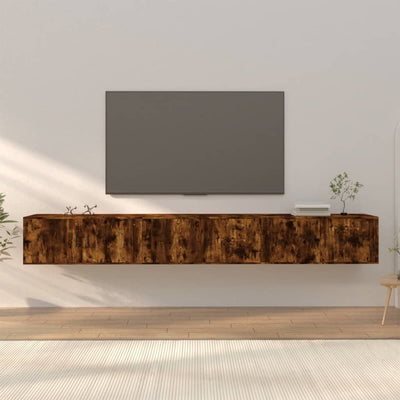 Wall-mounted TV Cabinets 3 pcs Smoked Oak 100x34.5x40 cm