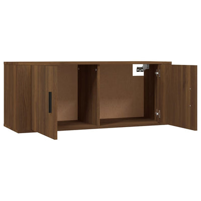Wall-mounted TV Cabinets 3 pcs Brown Oak 100x34.5x40 cm