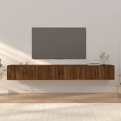 Wall-mounted TV Cabinets 3 pcs Brown Oak 100x34.5x40 cm