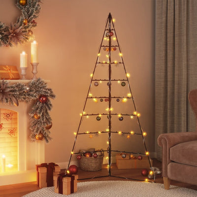 Metal Christmas Tree for Decoration Black 180 cm