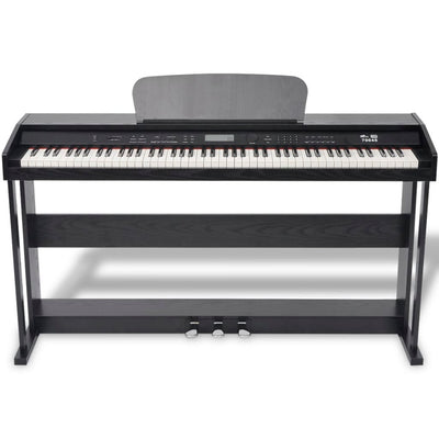 88-Key Digital Piano with Pedals Black Melamine Board Payday Deals