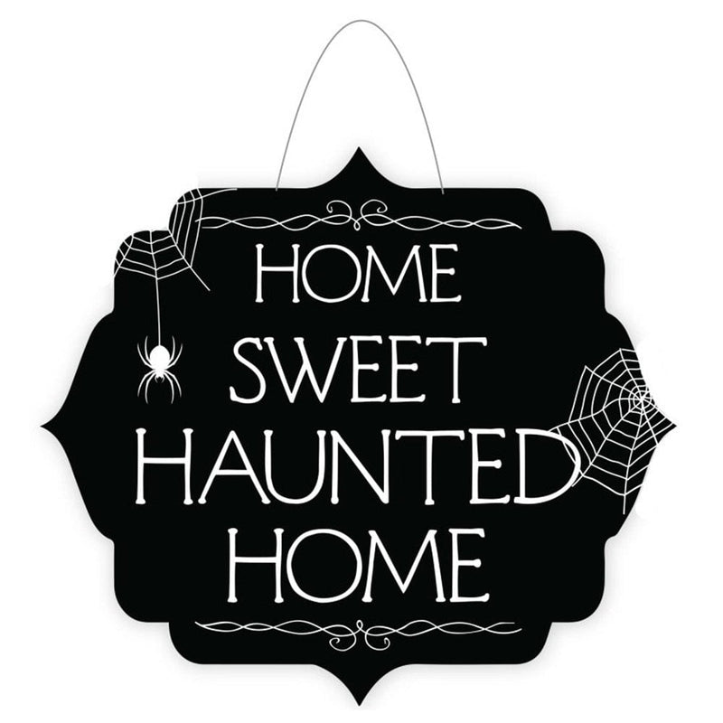 Halloween Home Sweet Haunted Home Hanging Door Sign