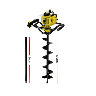 88CC Petrol Post Hole Digger Auger Drill Borer Fence Earth Power 200mm