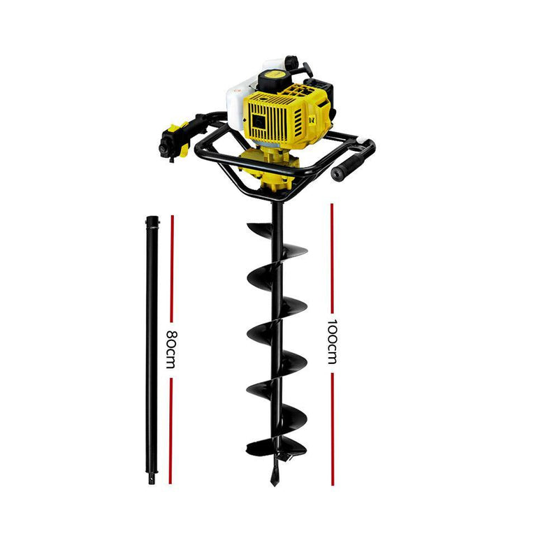 88CC Petrol Post Hole Digger Auger Drill Borer Fence Earth Power 200mm