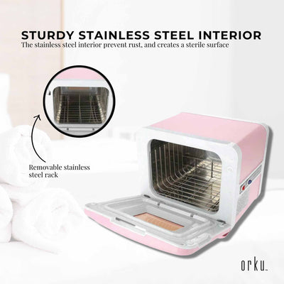 8L Pink Electric Towel Warmer UV Steriliser Cabinet Small Hot Heater Sanitiser Payday Deals