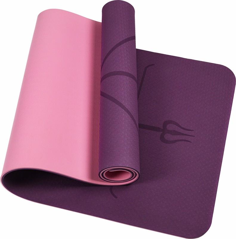 8mm TPE Yoga Mat Exercise Fitness Gym Pilates Non Slip Dual Layer Payday Deals