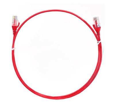 8WARE CAT6 Ultra Thin Slim Cable 15m - Red Color Premium RJ45 Ethernet Network LAN UTP Patch Cord 26AWG Payday Deals