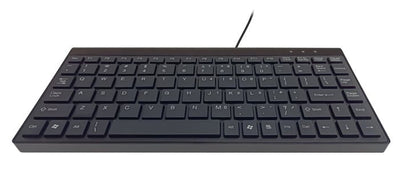 8Ware Compact Mini Ergonomic Keyboard USB & PS2 Black 88 Keys Multimedia Keyboard Windows 7 / 8 / 10 / VistaŒIBM or Compatible systems Plug & play