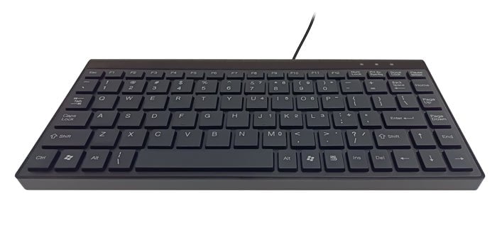 8Ware Compact Mini Ergonomic Keyboard USB & PS2 Black 88 Keys Multimedia Keyboard Windows 7 / 8 / 10 / VistaŒIBM or Compatible systems Plug & play Payday Deals